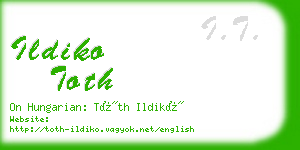 ildiko toth business card